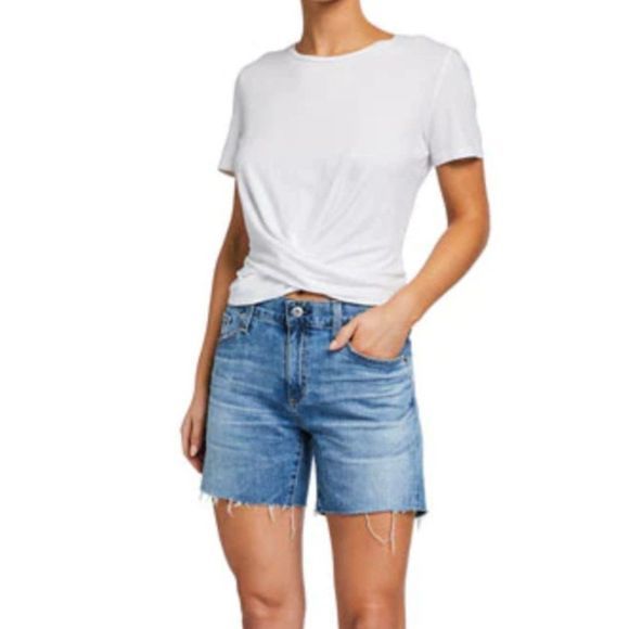 NWOT ADRIANO GOLDSCHMIED Becke Cutoff Denim Shorts, (Size 32) - Picture 12 of 12
